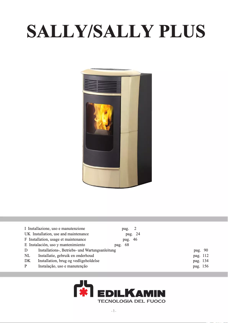 Page 1 de la notice Manuel utilisateur Edilkamin SALLY