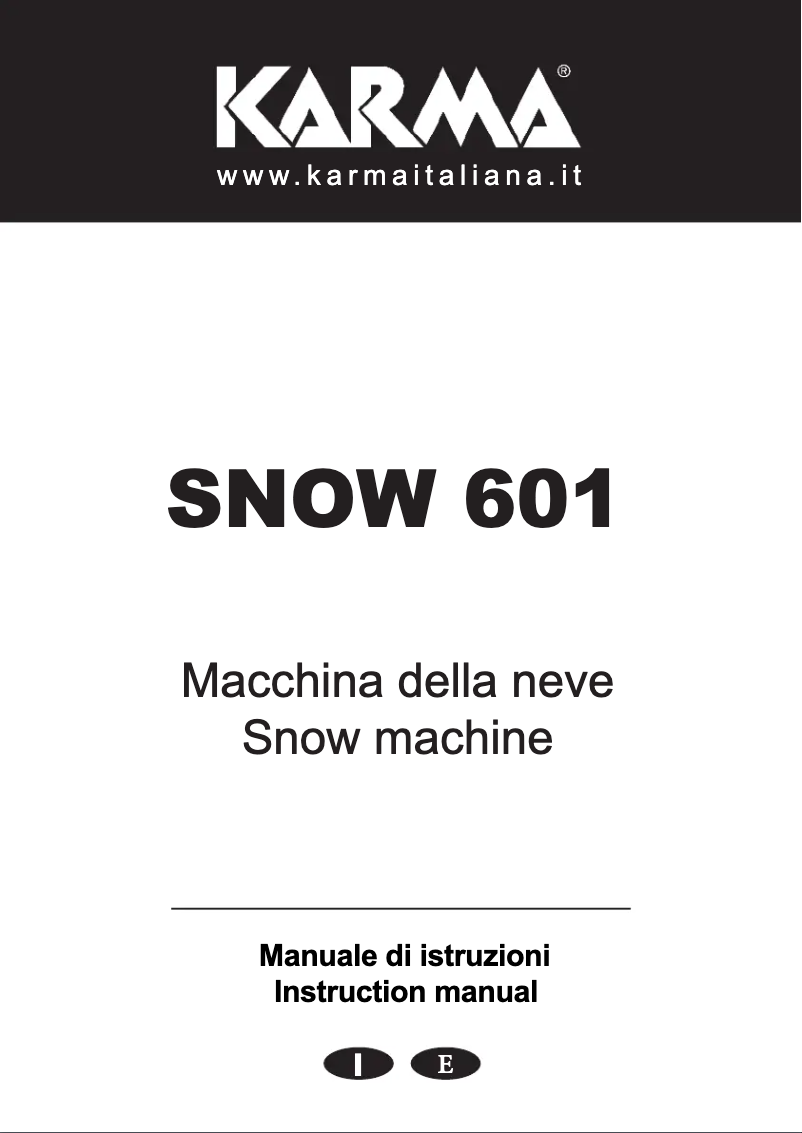 Page 1 de la notice Manuel utilisateur Karma SNOW 601