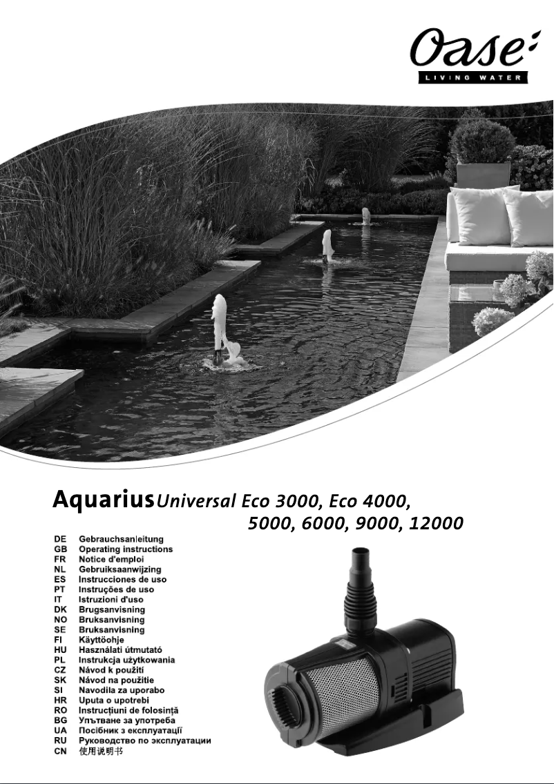 Image de la première page du manuel de l'appareil Aquarius Universal 6000