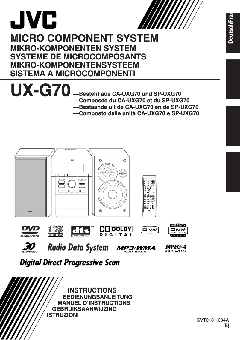 Página 1 del manual Manual de usuario JVC SP-UXG70