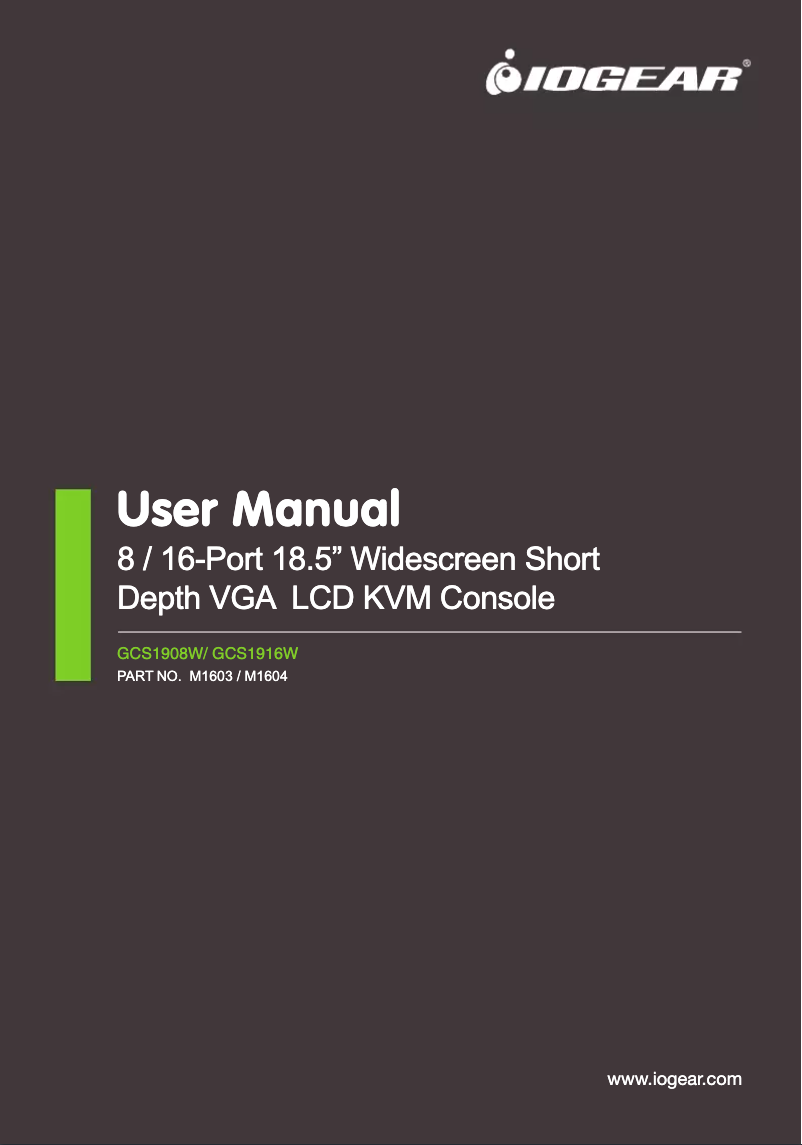 Image de la première page du manuel de l'appareil GCL1908W