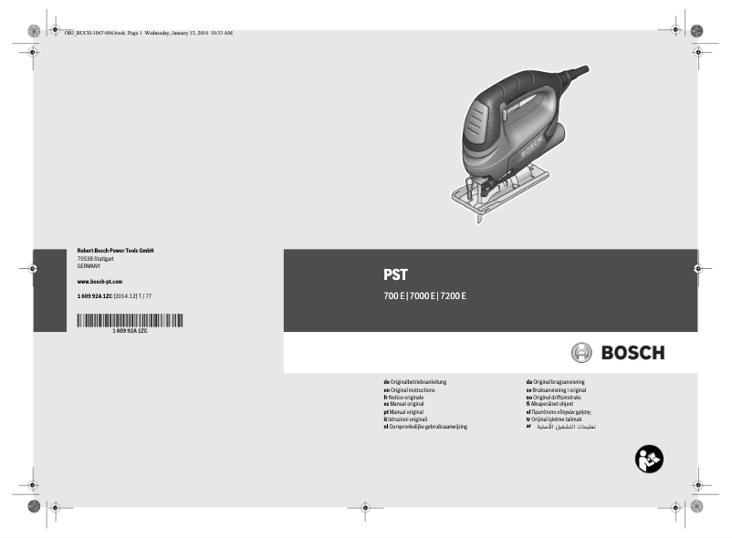 Page 1 de la notice Manuel utilisateur Bosch PST 700 ReadyToSaw
