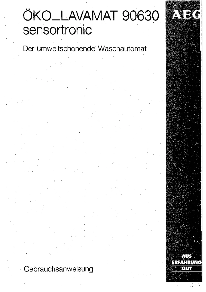 Image de la première page du manuel de l'appareil Lavamat 90630