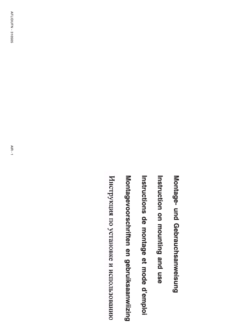 Image de la première page du manuel de l'appareil RDR 91 BMV