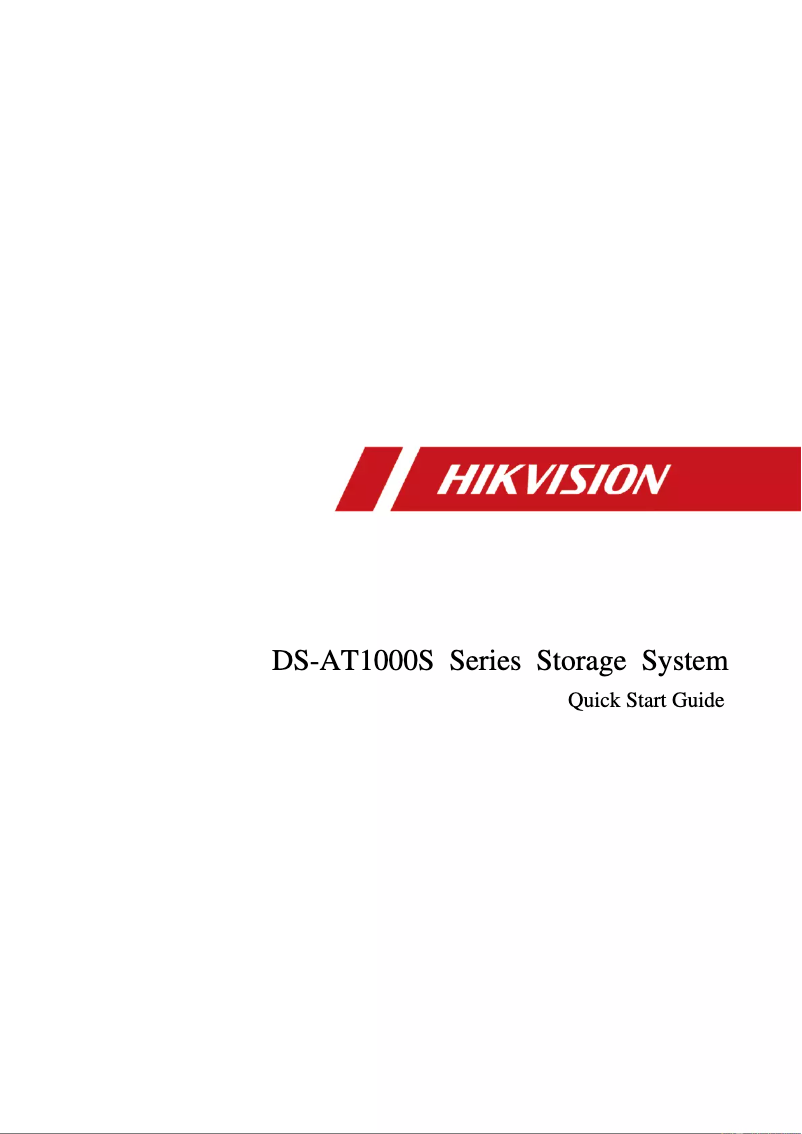 Page 1 de la notice Manuel utilisateur Hikvision DS-A71024R