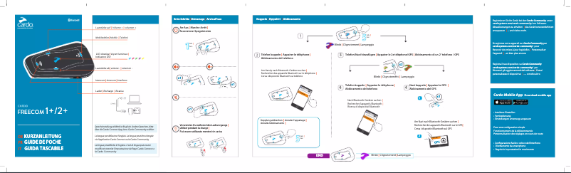 Image de la première page du manuel de l'appareil Scala Rider Freecom 2 Plus