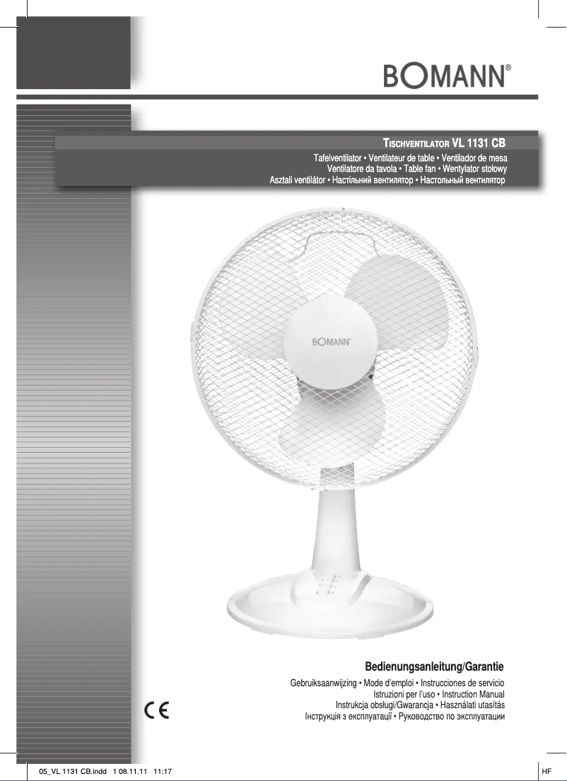 Page 1 de la notice Manuel utilisateur Bomann VL 1131 CB