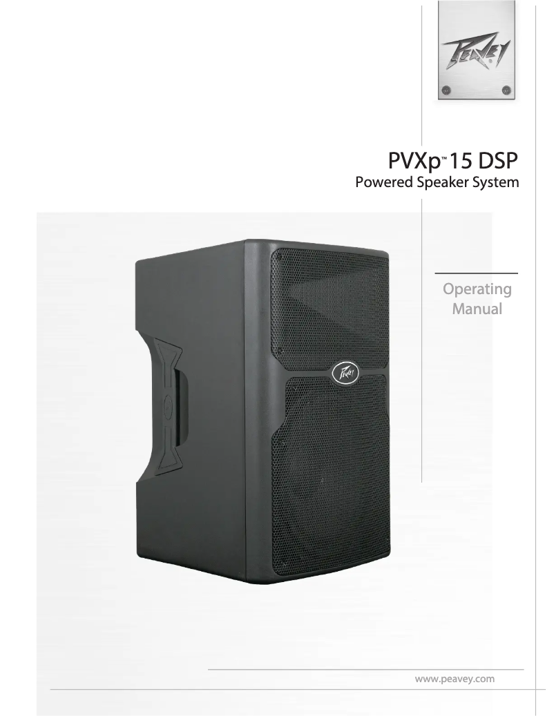 Page n°1 - Manuel utilisateur Peavey PVXp 15 DSP