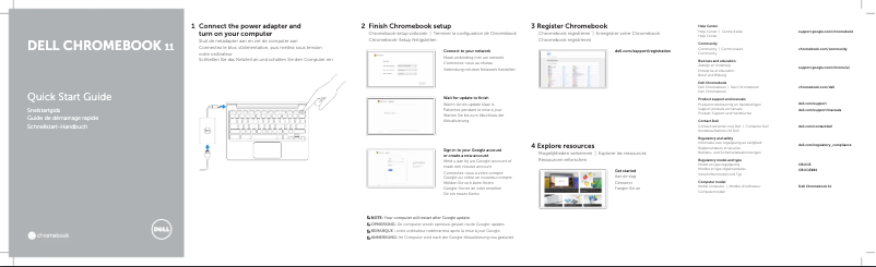 Page 1 de la notice Guide d'installation Dell Chromebook 11