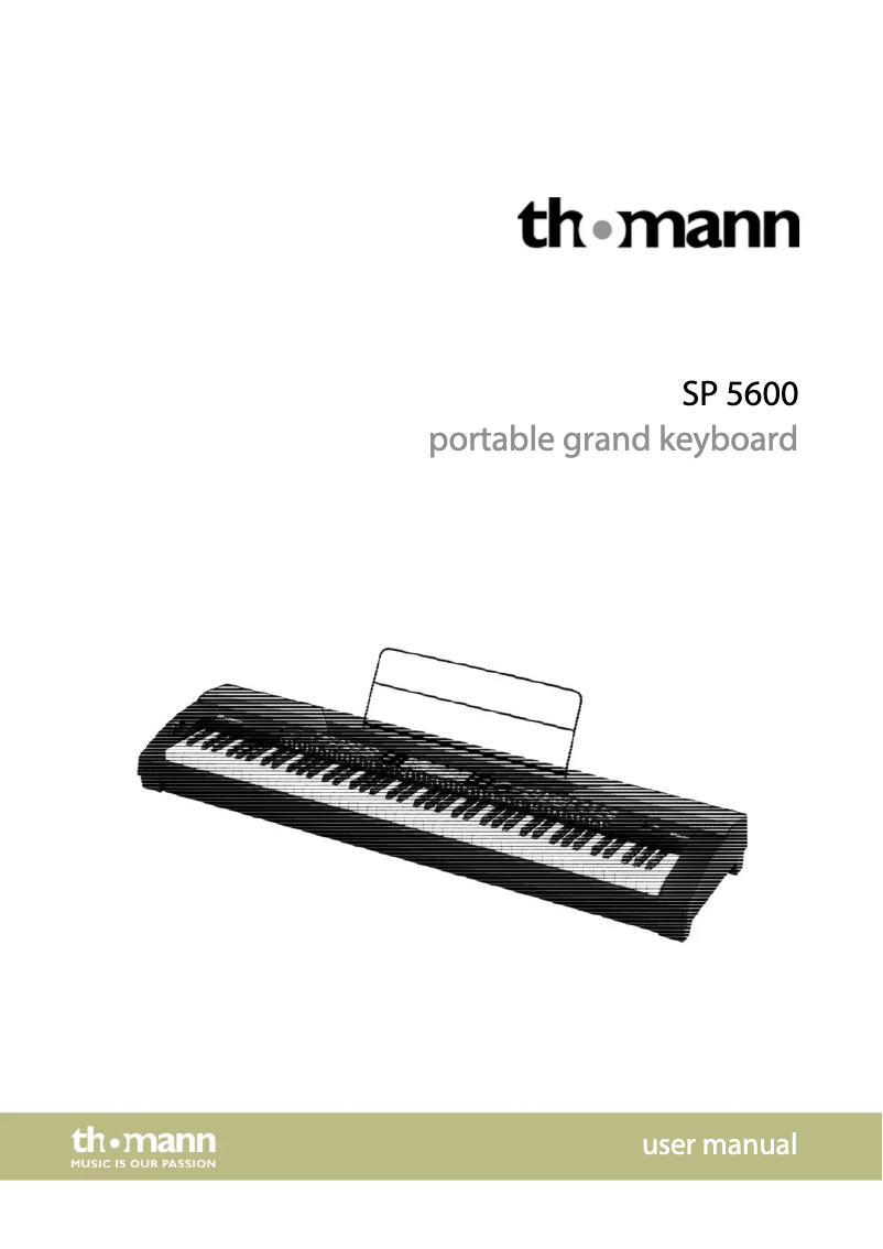 Page 1 de la notice Manuel utilisateur Thomann SP-5600