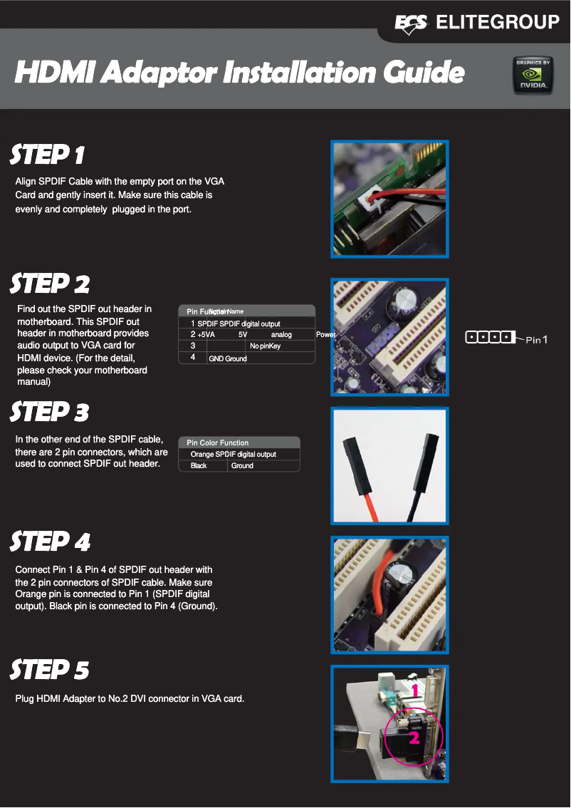 Page 1 de la notice Manuel utilisateur ECS GeForce 9500GT