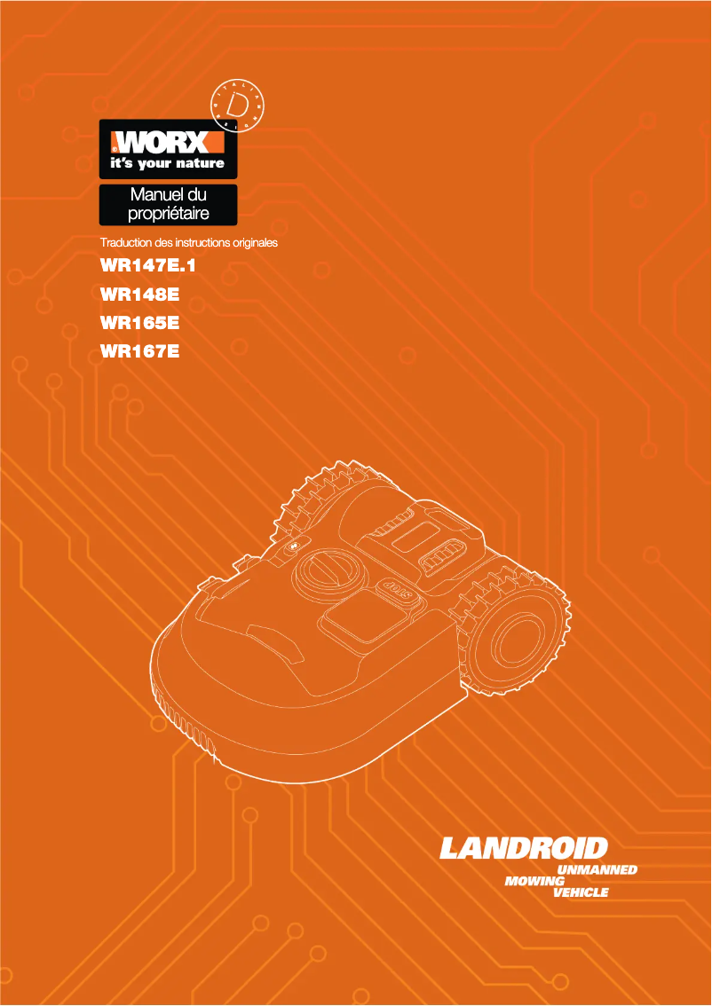 Page n°1 - Manuel utilisateur Worx Landroid WR165E