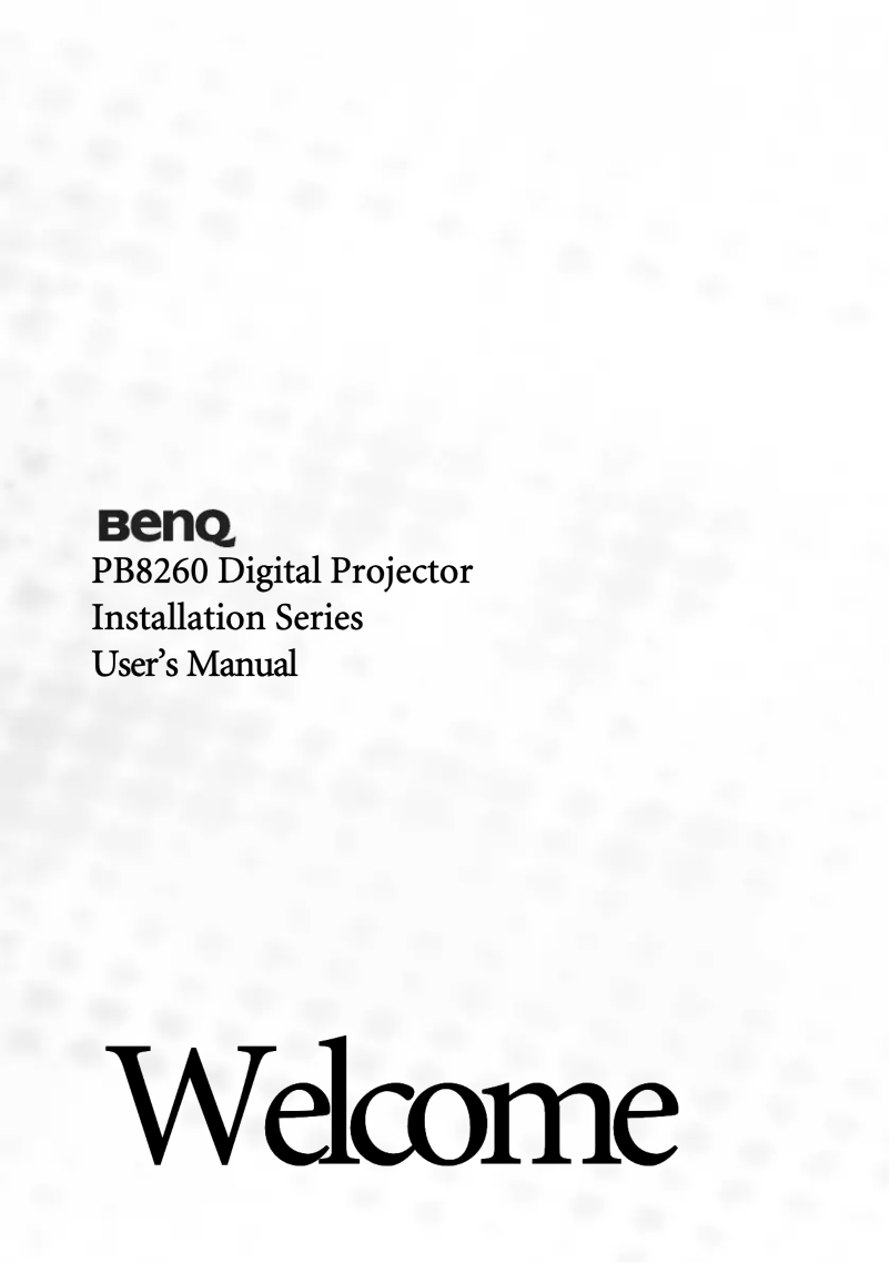 Page 1 de la notice Manuel utilisateur BenQ PB8260