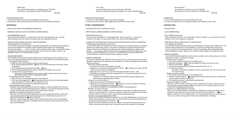 Imagen de la primera página del manual del dispositivo Aloha