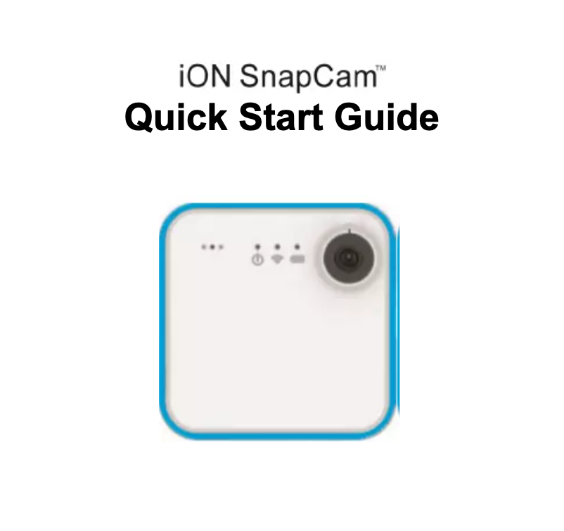 Página 1 del manual Manual de usuario ION SnapCam 1049
