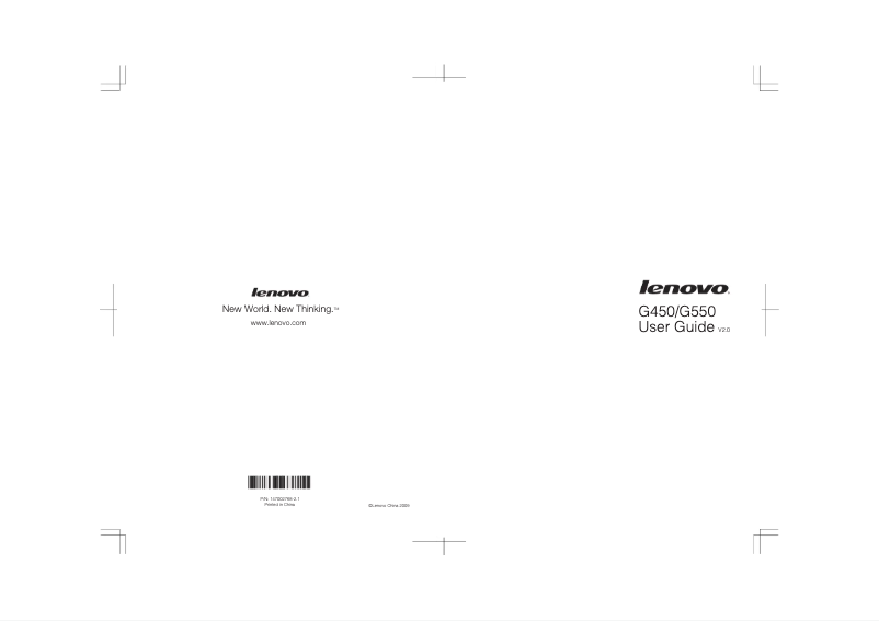 Page n°1 - Manuel utilisateur Lenovo G450