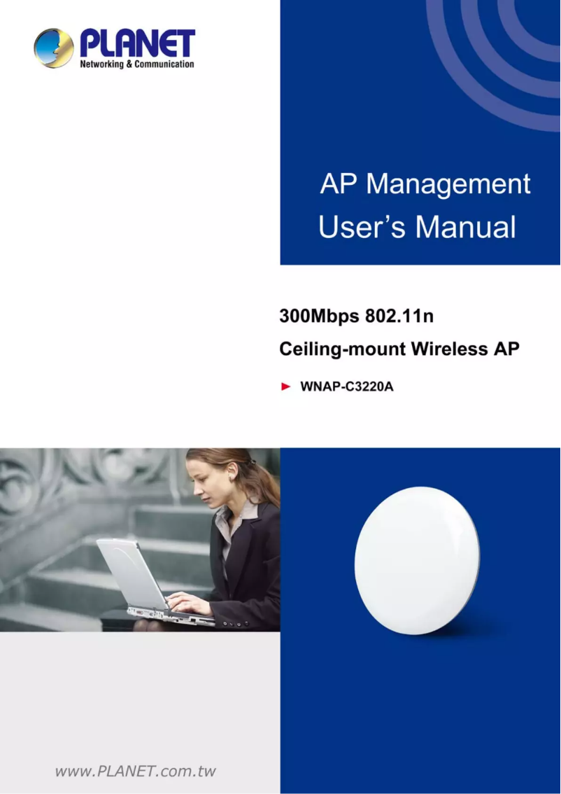 Page 1 de la notice Manuel utilisateur Planet WNAP-C3220A