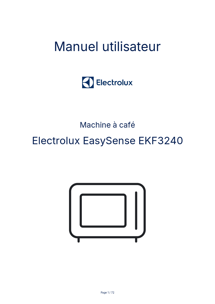 Image de la première page du manuel de l'appareil EasySense EKF3240