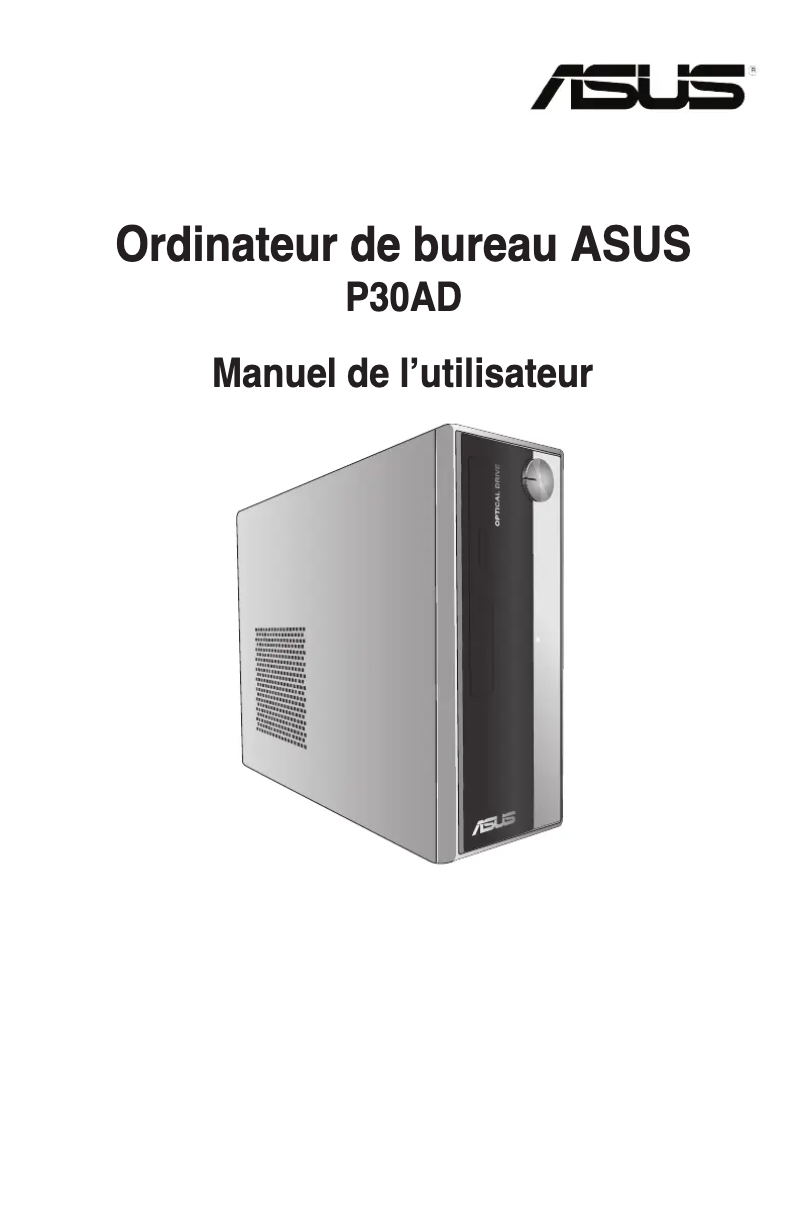 Page 1 de la notice Manuel utilisateur Asus P30AD