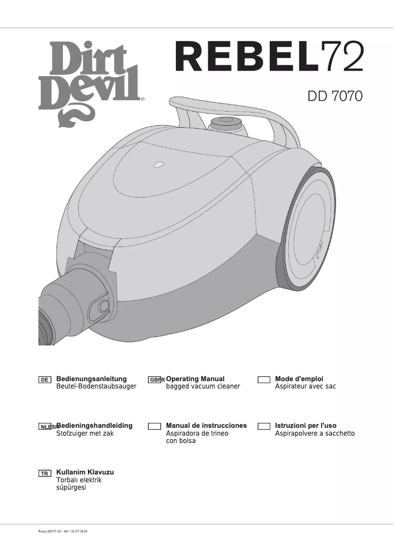 Image de la première page du manuel de l'appareil Rebel 72 HF