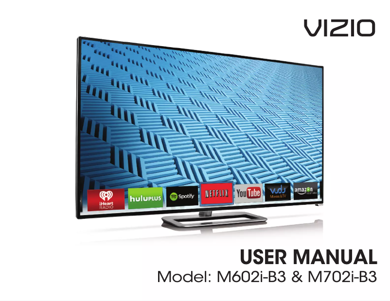 Page 1 de la notice Manuel utilisateur VIZIO M602i-B3