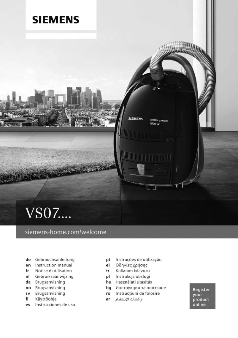 Page n°1 - Manuel utilisateur Siemens VS07GP1269