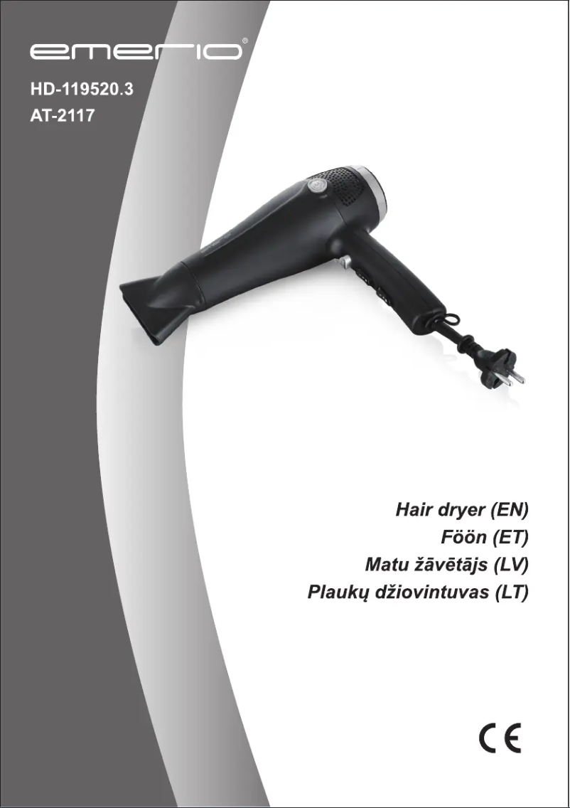Page n°1 - Manuel utilisateur Emerio HD-119520.3