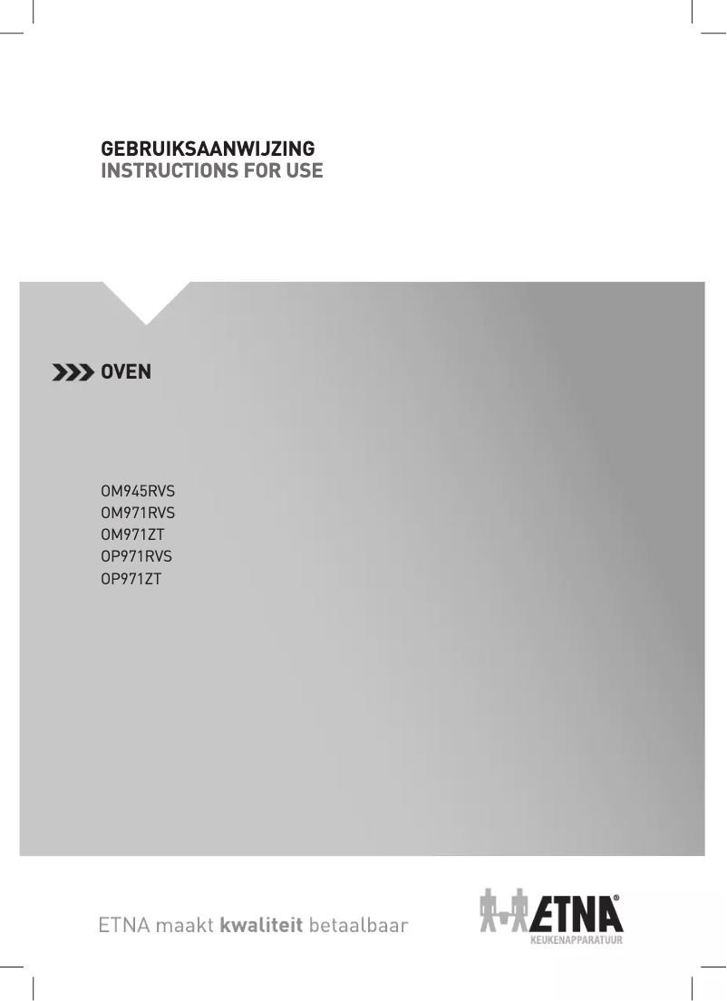 Page n°1 - Manuel utilisateur Etna OM945ZT