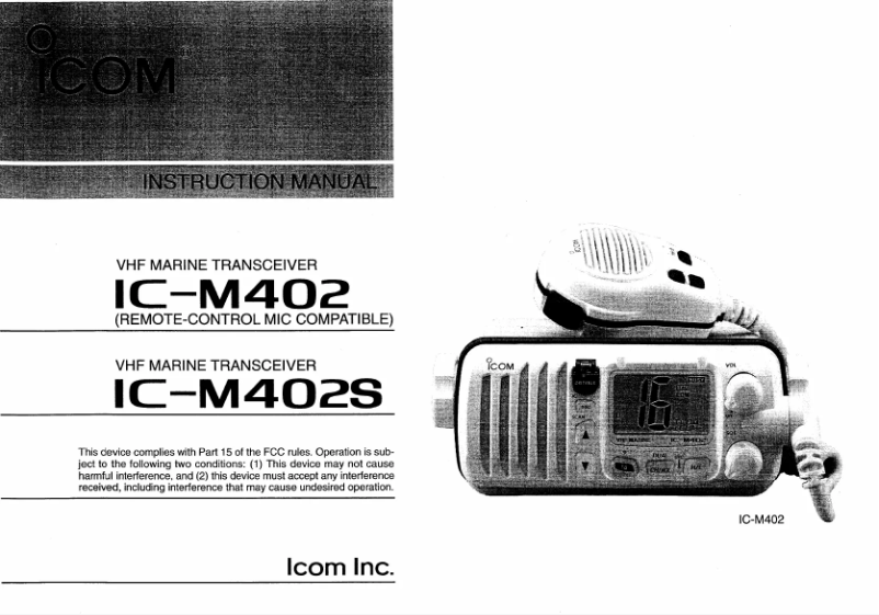 Image de la première page du manuel de l'appareil ICM402