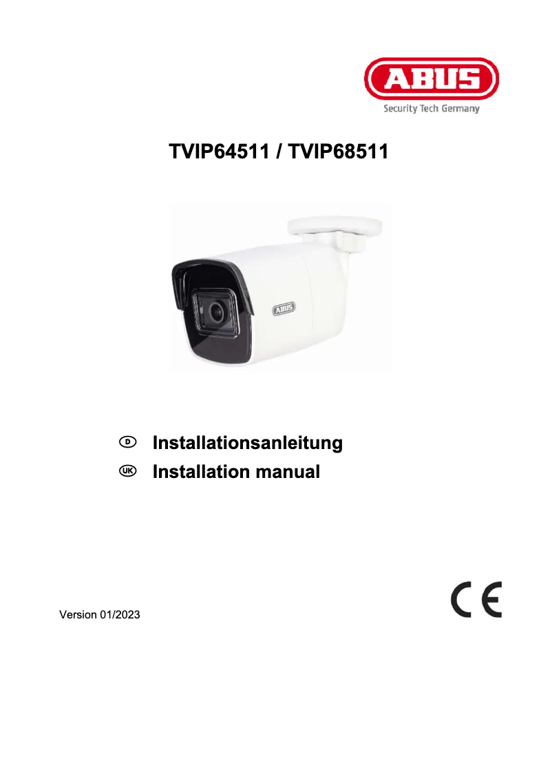 Page n°1 - Guide d'installation Abus TVIP68511