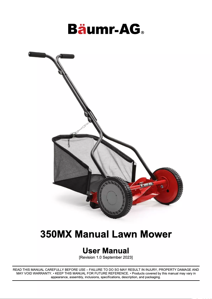 Página 1 del manual Manual de usuario Baumr-AG 350MX
