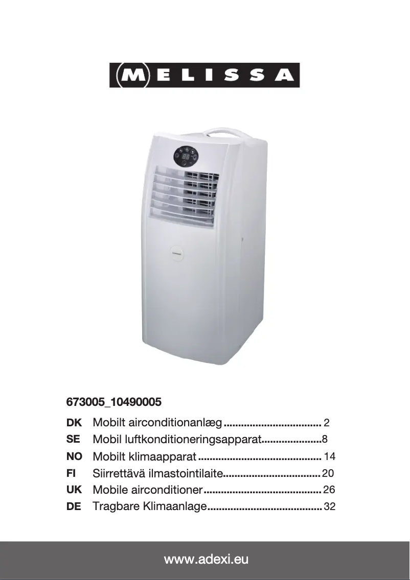 Página 1 del manual Manual de usuario Melissa 16490005