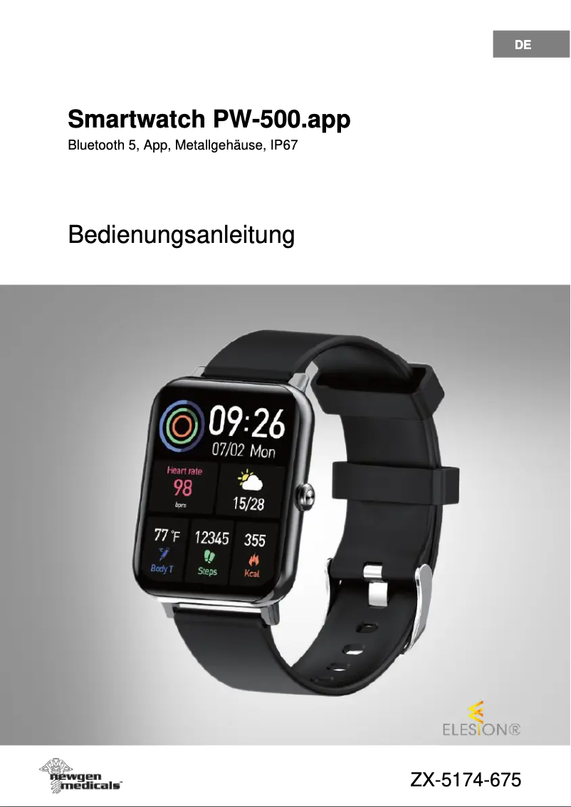 Page 1 de la notice Manuel utilisateur Newgen Medicals PW-500.app