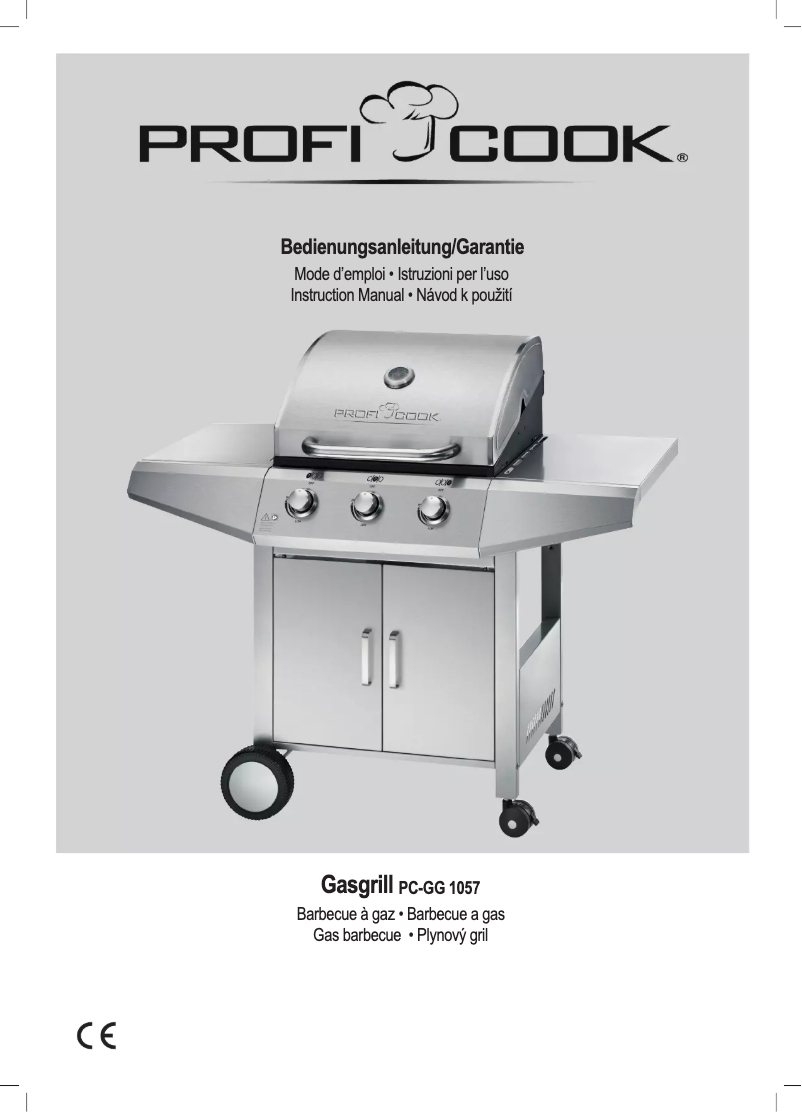 Page n°1 - Manuel utilisateur ProfiCook PC-GG 1057