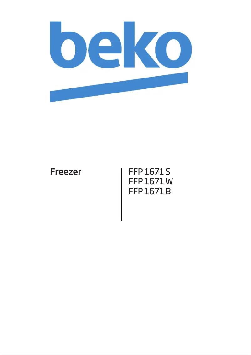 Page n°1 - Manuel utilisateur Beko FFP1671W