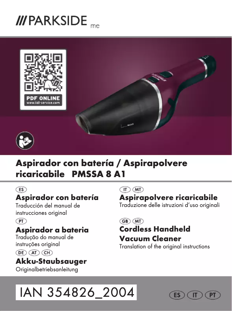 Image de la première page du manuel de l'appareil PMSSA 8 A1