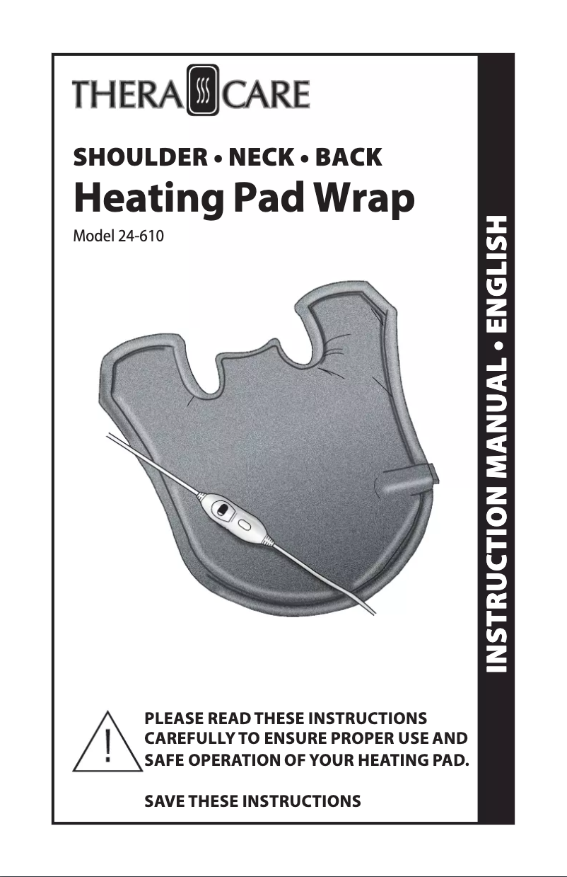 Page 1 de la notice Manuel utilisateur Veridian Healthcare Heating Pad Wrap 24-610