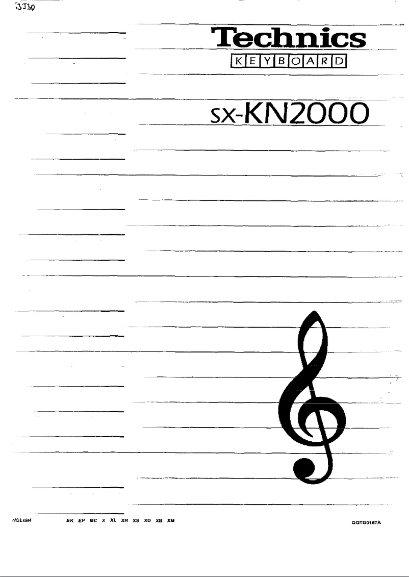 Page 1 de la notice Manuel utilisateur Technics SX-KN2000