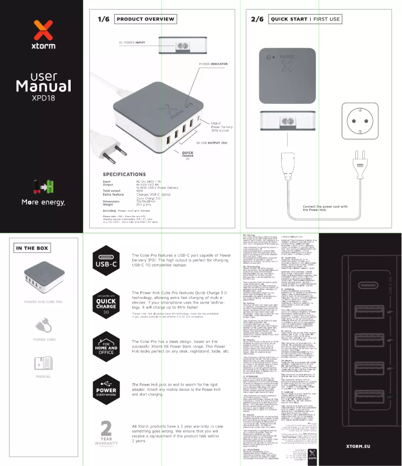 Imagen de la primera página del manual del dispositivo XPD18