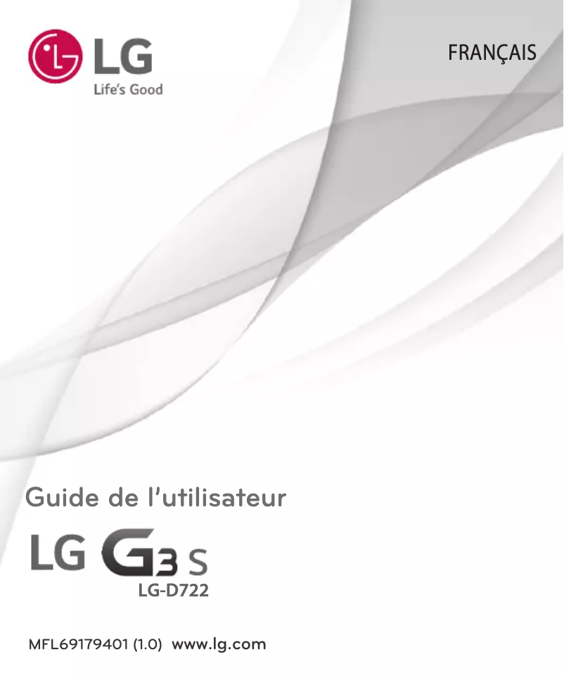 Image de la première page du manuel de l'appareil G3 s