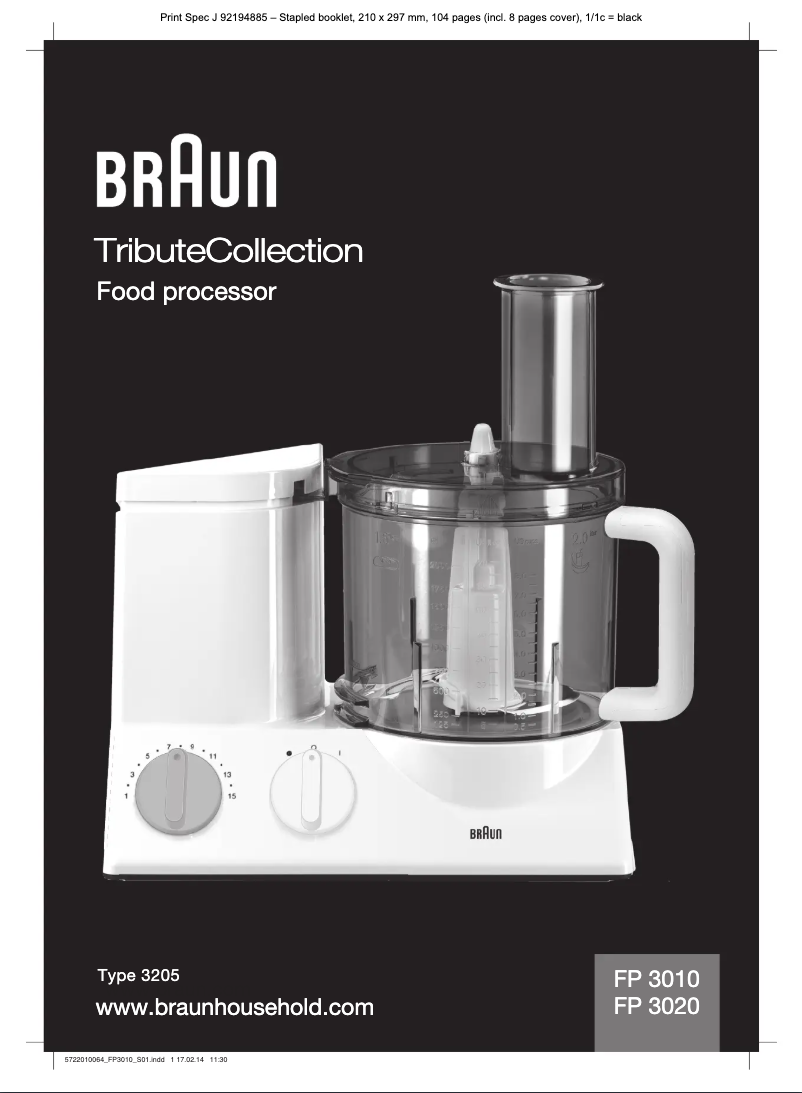 Página 1 del manual Manual de usuario Braun TributeCollection FP 3020