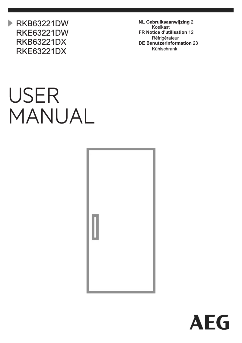 Imagen de la primera página del manual del dispositivo RKB63221DW
