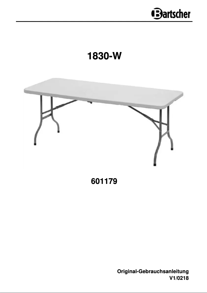 Image de la première page du manuel de l'appareil 1830-W