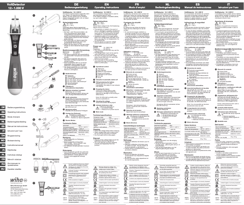 Page n°1 - Manuel utilisateur Wiha 43797