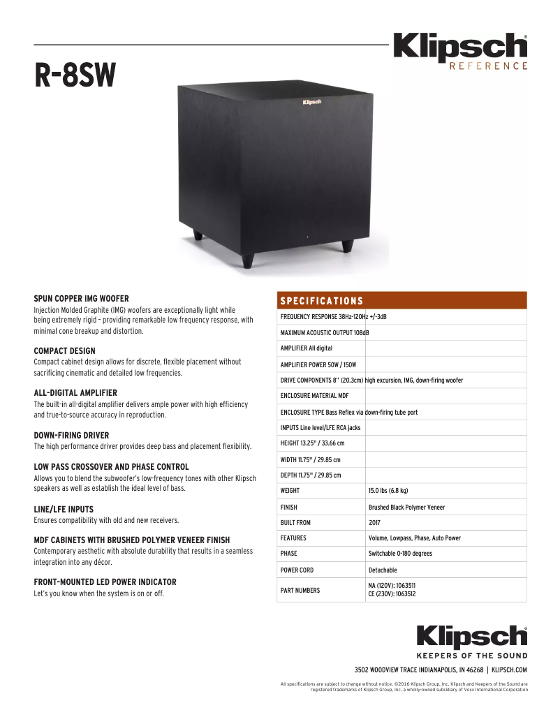 Image de la première page du manuel de l'appareil Reference R-8SW