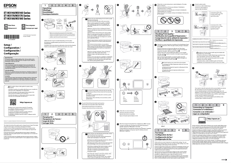 Image de la première page du manuel de l'appareil EcoTank ET-M3140
