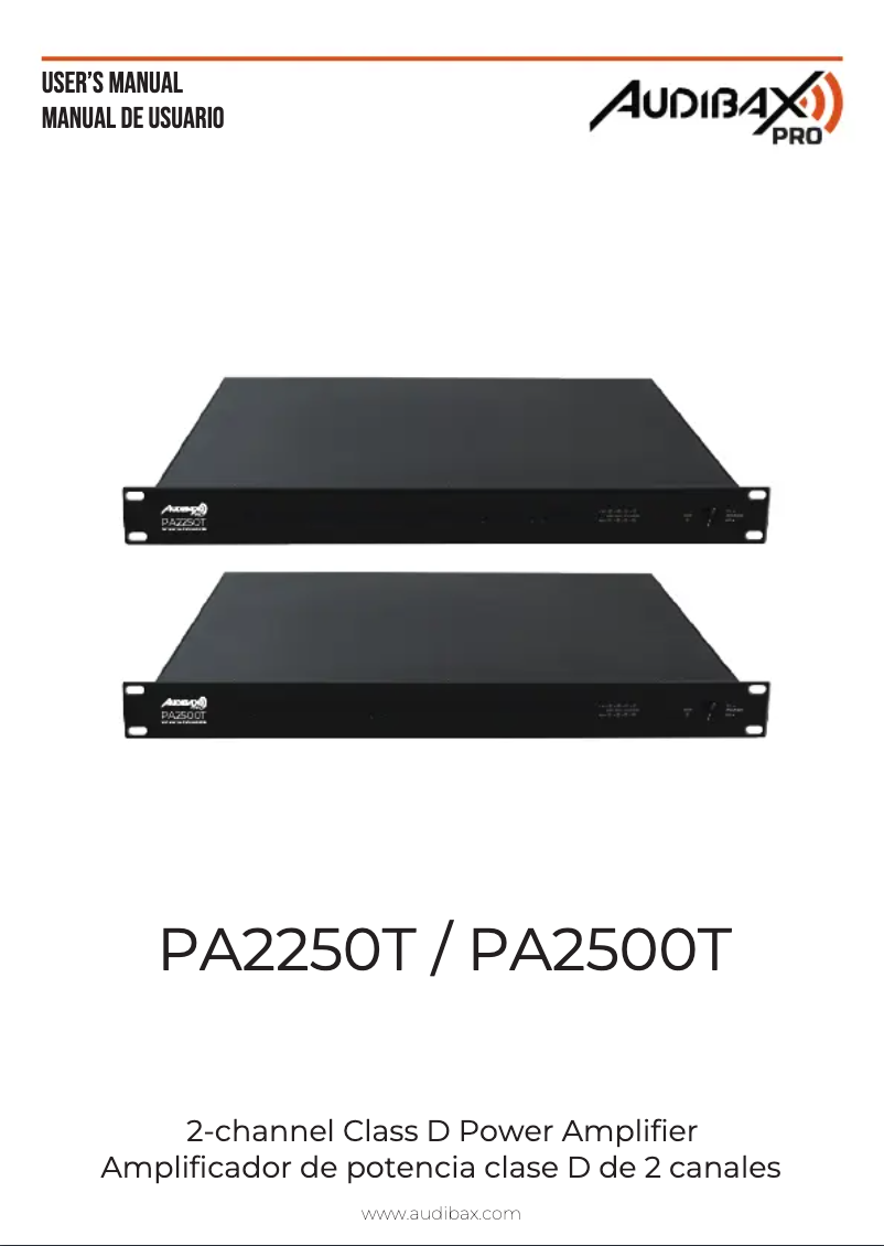 Image de la première page du manuel de l'appareil PA2500T