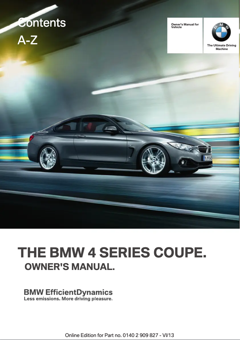 Image de la première page du manuel de l'appareil 435i Coupe (2014)