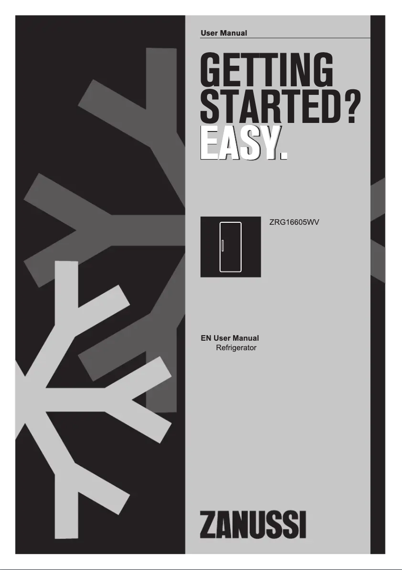 Image de la première page du manuel de l'appareil ZRG16605WV