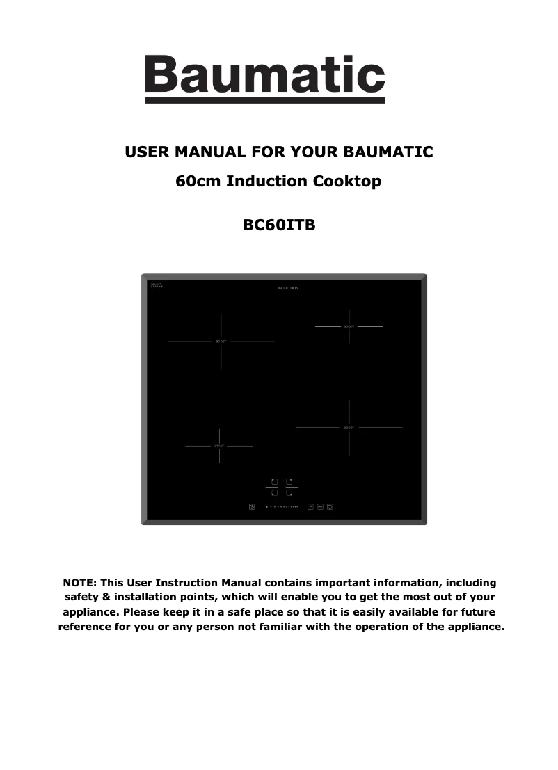 Image de la première page du manuel de l'appareil BC60ITB